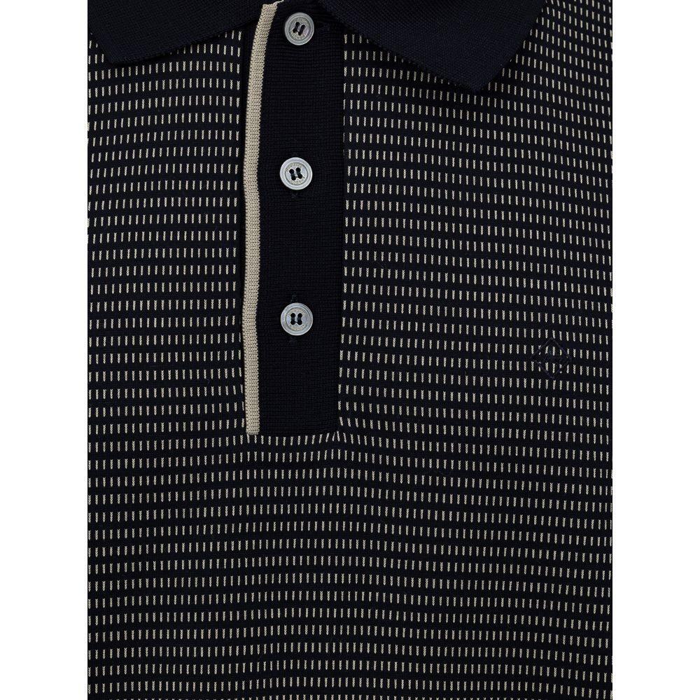 Dunhill Blue Cotton Polo Shirt DU-904867320013782-M