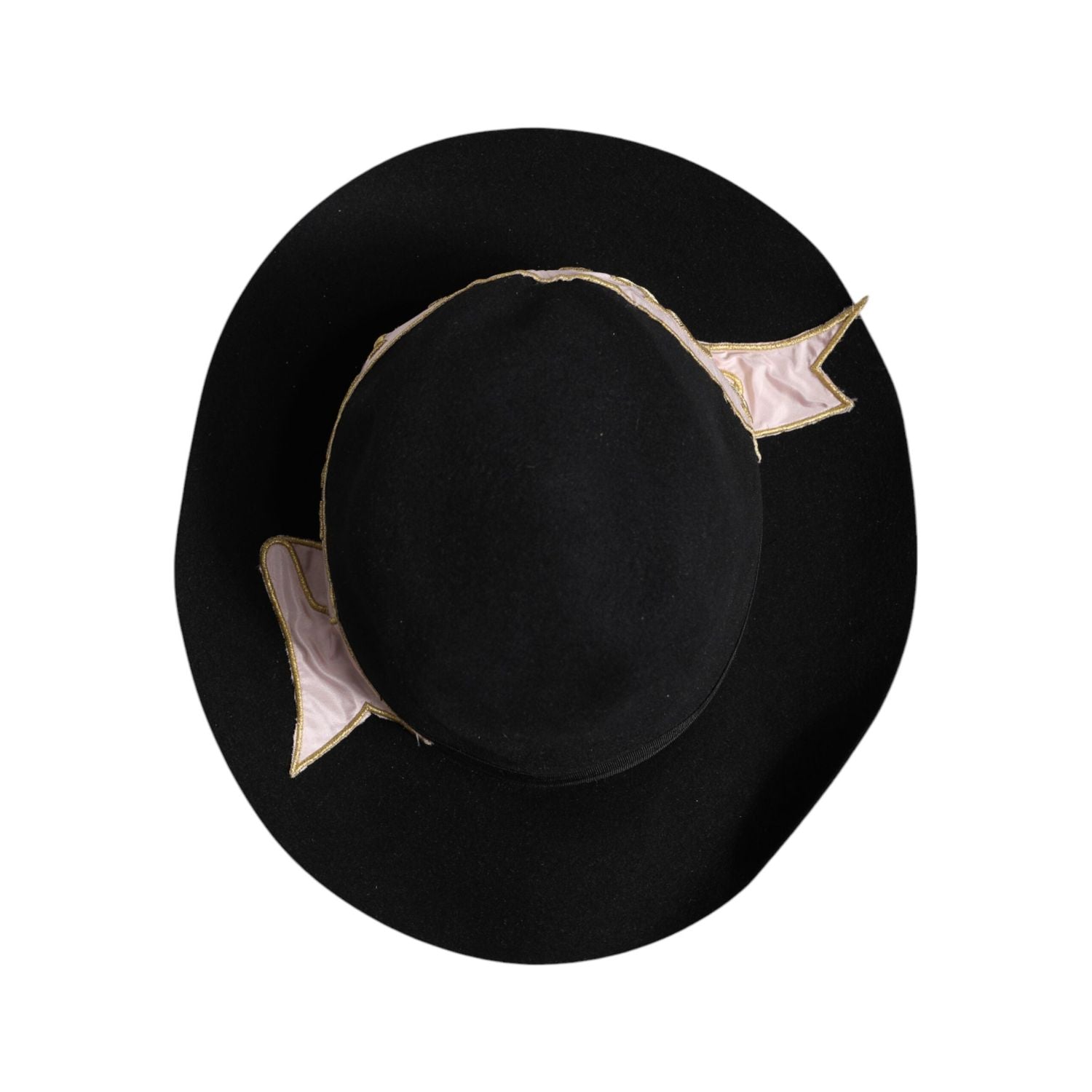 Dolce & Gabbana Black Logo Embroidered Women Wide Brim Hat