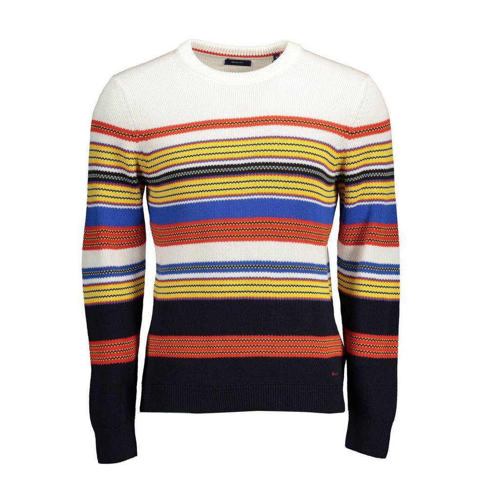 Gant Blue Cotton Men Sweater GA-37518-XXL