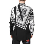 Dolce & Gabbana Black White Bandana MARTINI Men Dress Shirt TSH87761-43