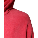 Dolce & Gabbana Red Cotton Knit Hooded Men Pullover Sweater TSH90256-50