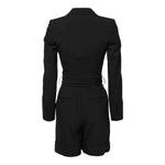 Dolce & Gabbana Black Wool Jumpsuit Dress Women Coat Jacket