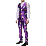 Dolce & Gabbana Purple Silk Animal Print 3 Piece Suit KOS2326-48