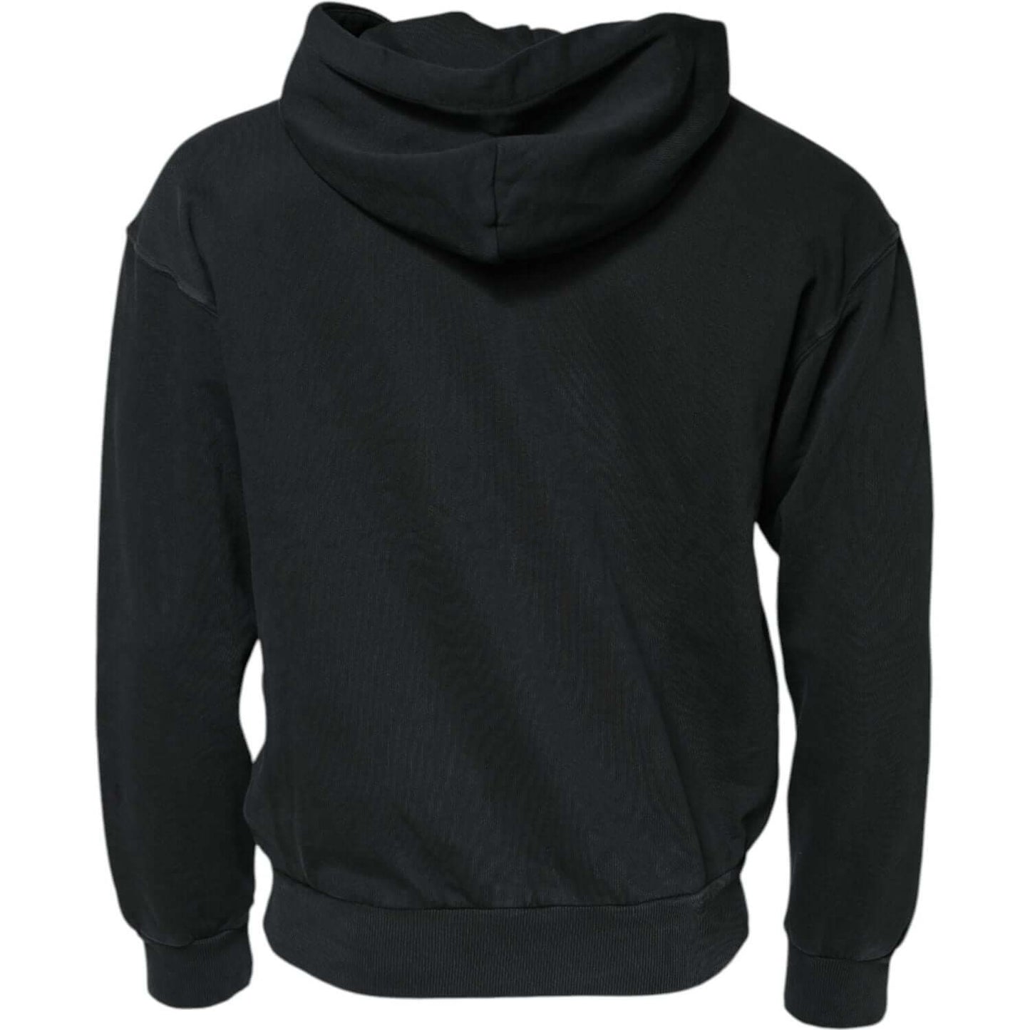 Dolce & Gabbana Black Logo Full Zip Hooded Men Sweatshirt Sweater TSH90596-44