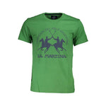 La Martina Green Cotton Men T-Shirt LA-37255-M