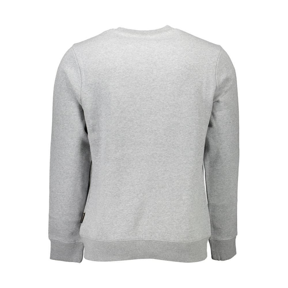 Napapijri Gray Cotton Men Sweater NA-8628-XXL