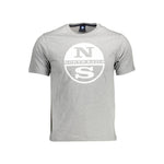 North Sails Gray Cotton T-Shirt NO-12556-L