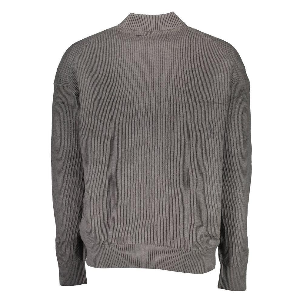 Calvin Klein Gray Cotton Sweater CA-16671-XXL
