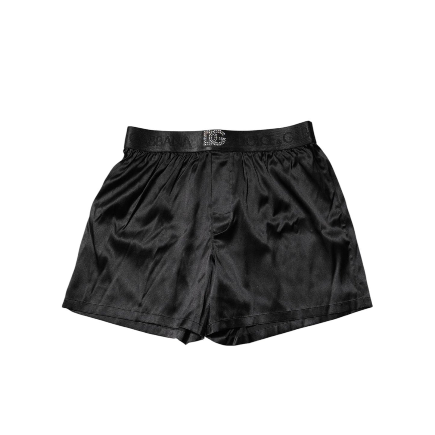 Dolce & Gabbana Black Logo Waist Regular Boxer Shorts Underwear BIK1602-4
