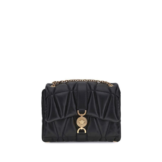 Versace Black Calf Leather Bos Taurus Shoulder Bag