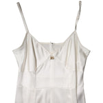 Dolce & Gabbana White DG Logo Full Slip Silk Dress Sleepwear DR81791-46