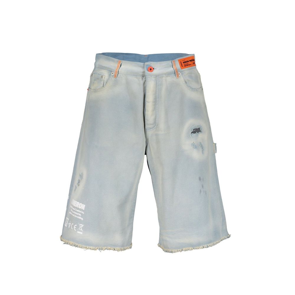 Heron Preston Blue Cotton Shorts