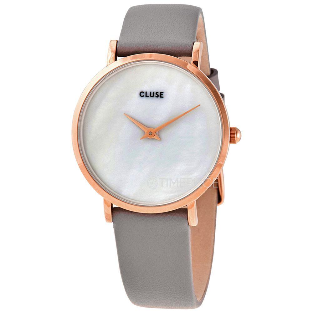 Cluse Gray Leather Watch CLCL30049AC