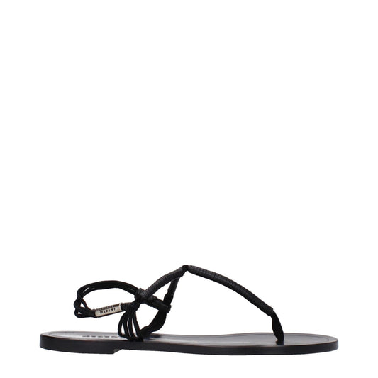 Isabel Marant Black Leather Flip-Flop Sandals with side logo, open toe, low flat heel, MPN SD0058FAA2B03S01BK, casual style.