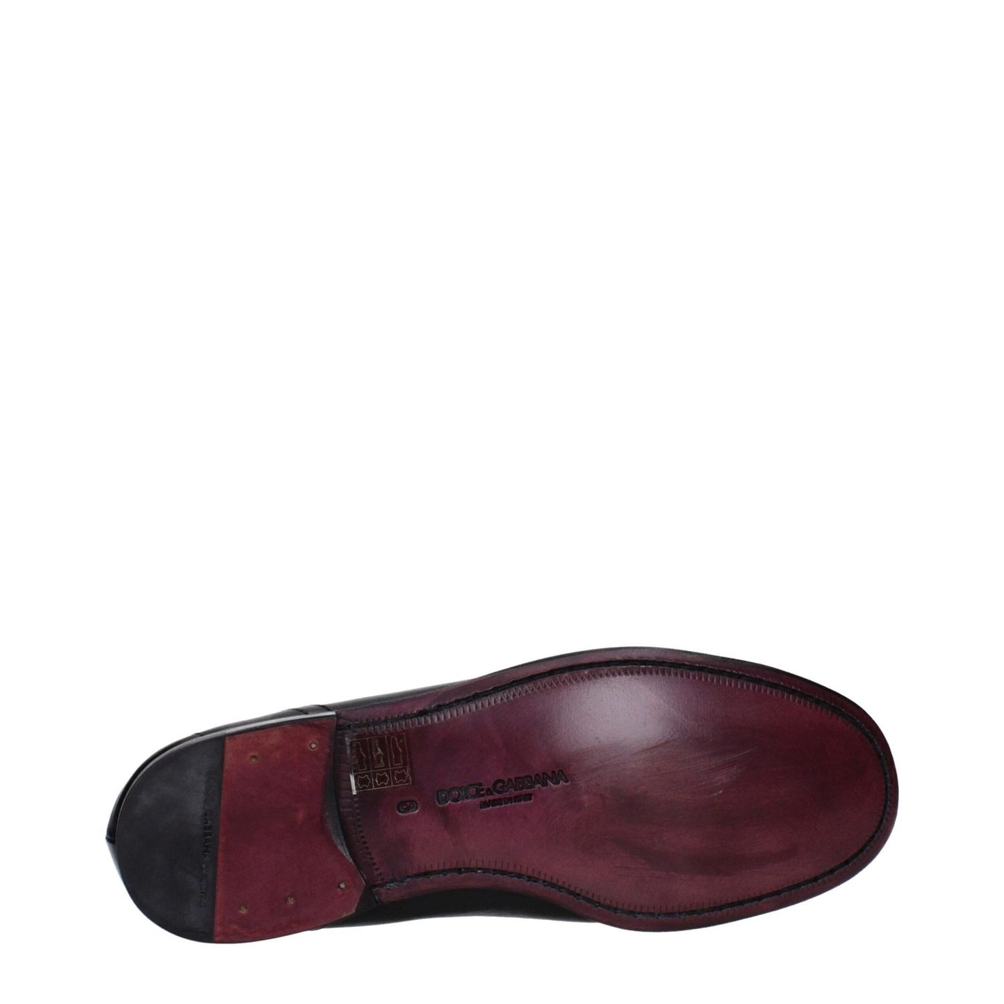 Dolce & Gabbana Black Leather Slip-On Loafers DO-14884928127241-EU40/US7