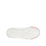 Dolce & Gabbana White Red Leather Lace Up Sneakers Shoes