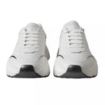 Dolce & Gabbana White Silver Leather Sport DAYMASTER Sneakers MV5692-40.5