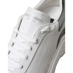 Dolce & Gabbana White Silver Leather Sport DAYMASTER Sneakers MV5692-40.5