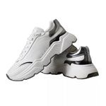 Dolce & Gabbana White Silver Leather Sport DAYMASTER Sneakers MV5692-40.5