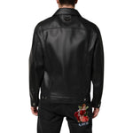 Dolce & Gabbana Black Polyester Button Down Biker Jacket JKT41518-48