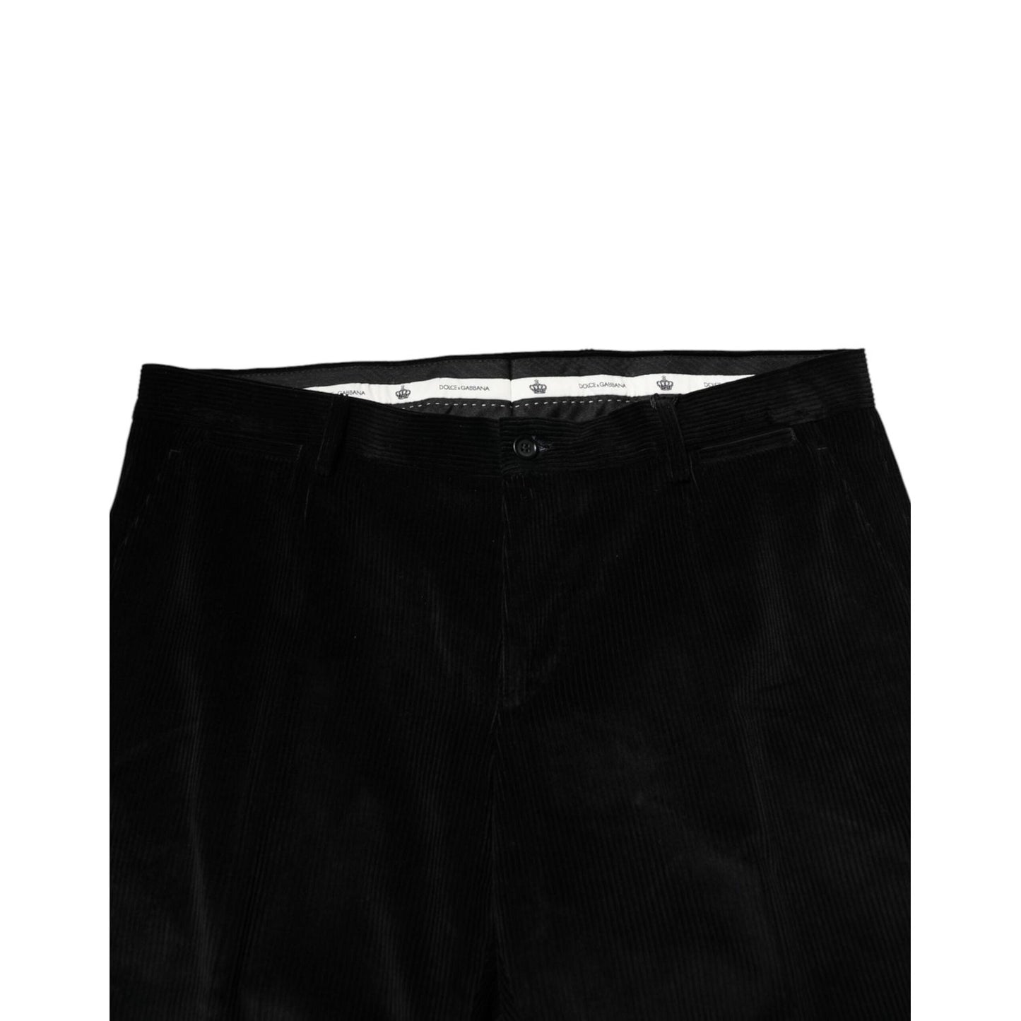 Dolce & Gabbana Black Cotton Men Dress Formal Trouser Pants PAN76631-50