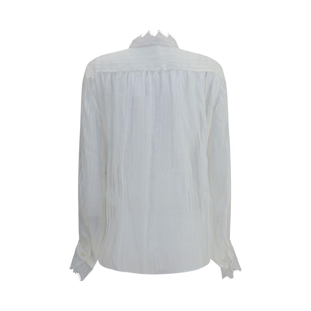 Chloé Ruffled silk muslin and lace Blouse CH-CH25AHT38917107-IT36 | XS