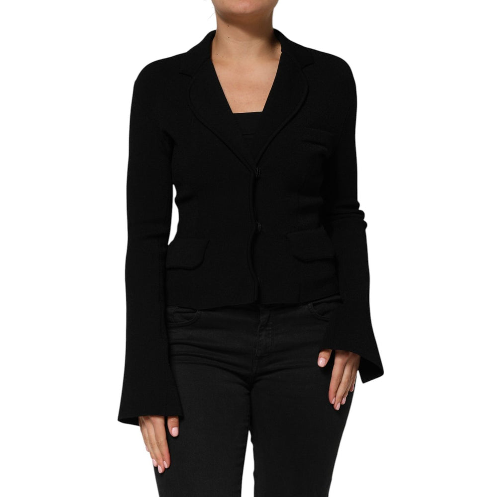 Dolce & Gabbana Black Viscose Single Breasted Blazer Jacket JKT41569-38