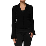 Dolce & Gabbana Black Viscose Single Breasted Blazer Jacket JKT41569-38