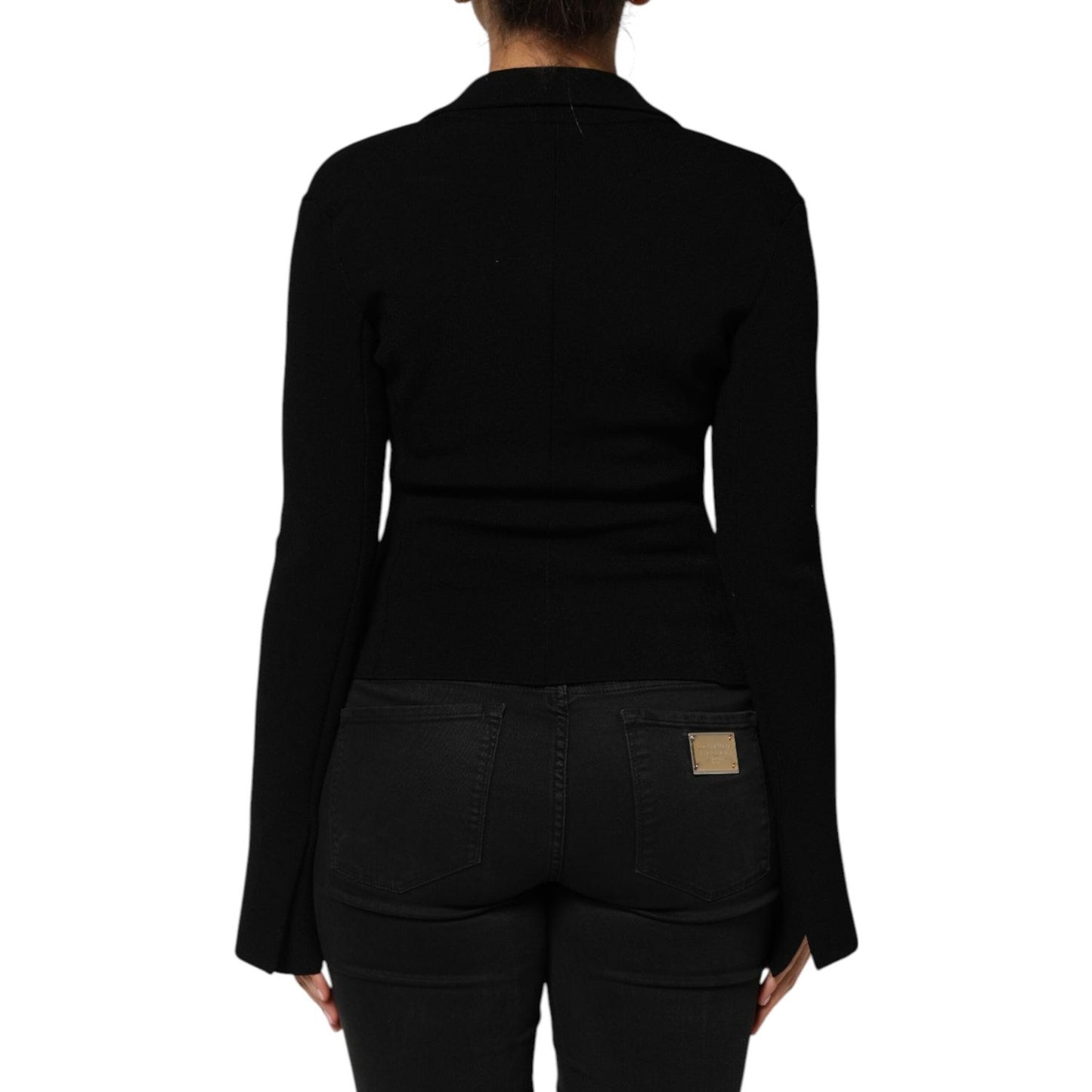 Dolce & Gabbana Black Viscose Single Breasted Blazer Jacket JKT41569-38