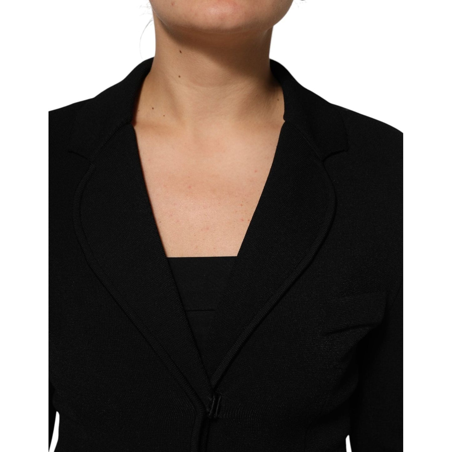 Dolce & Gabbana Black Viscose Single Breasted Blazer Jacket JKT41569-38