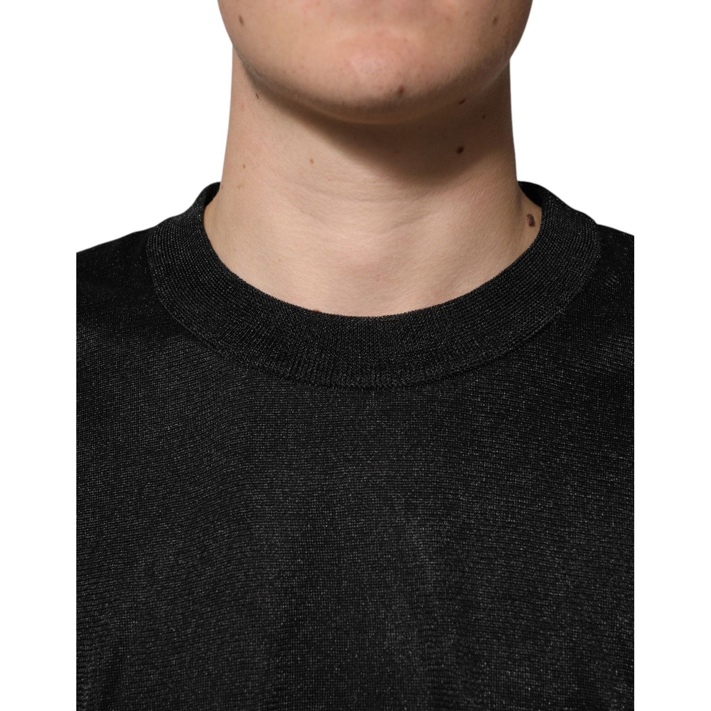 Dolce & Gabbana Black Polyester Pullover Sweatshirt Sweater TSH90588-52