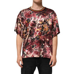 Dolce & Gabbana Multicolor Polyester Marble Print Oversize T-shirt TSH91306-S