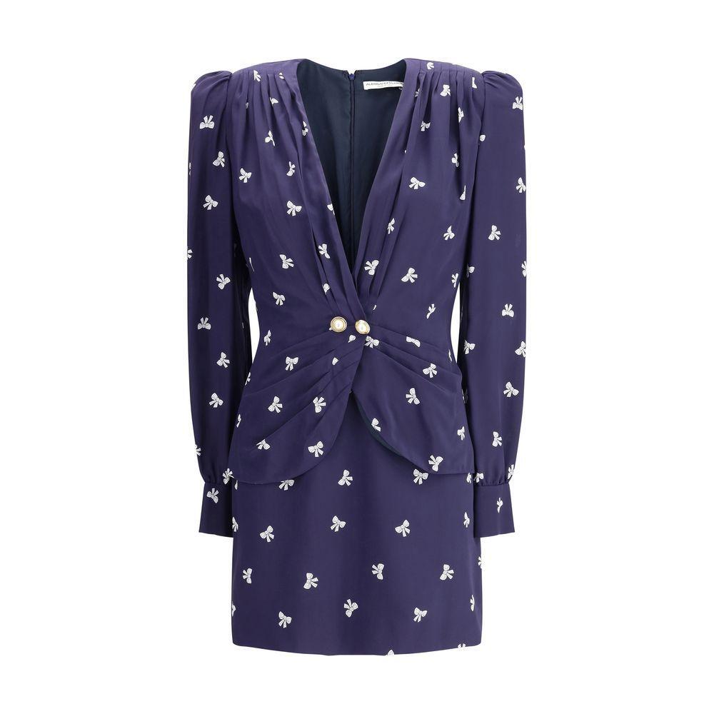 Alessandra Rich Bow patterned short Dress AL-FABX42291844-IT42 | L