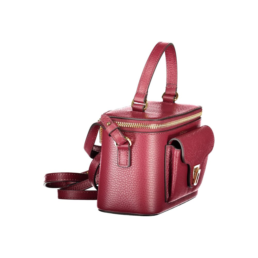 Coccinelle Purple Leather Women Handbag with chic single handle and adjustable shoulder strap, side view