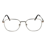 Ermenegildo Zegna Silver Men Glasses Frame in titanium, full-rim geometric style, demo lenses, 54-18-145 size, includes branded case