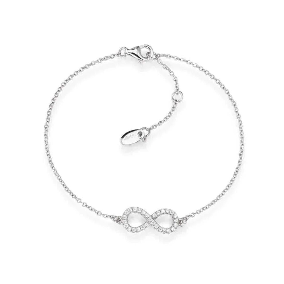 Elegant AMEN JEWELRY Mod. BRIN bracelet with an infinity symbol design, perfect for adding a touch of sophistication.