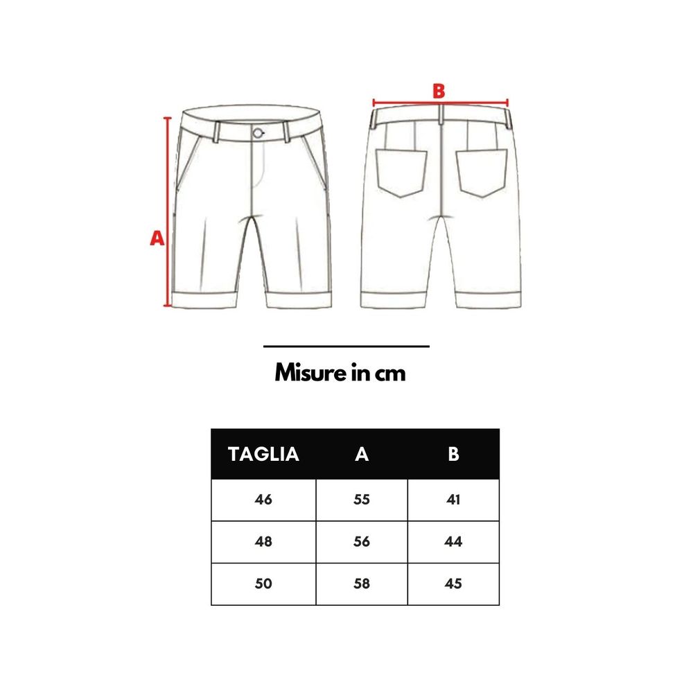 Size chart for Dior Beige Cotton Cargo Shorts with illustrations showing measurement A for length and B for width in cm.