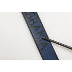 Dolce & Gabbana Black Blue DG Logo Silver Metal Buckle Belt BEL9600-95