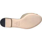 Dolce & Gabbana Beige Logo Pearl Flats Sandals Slides Shoes LA10971-35