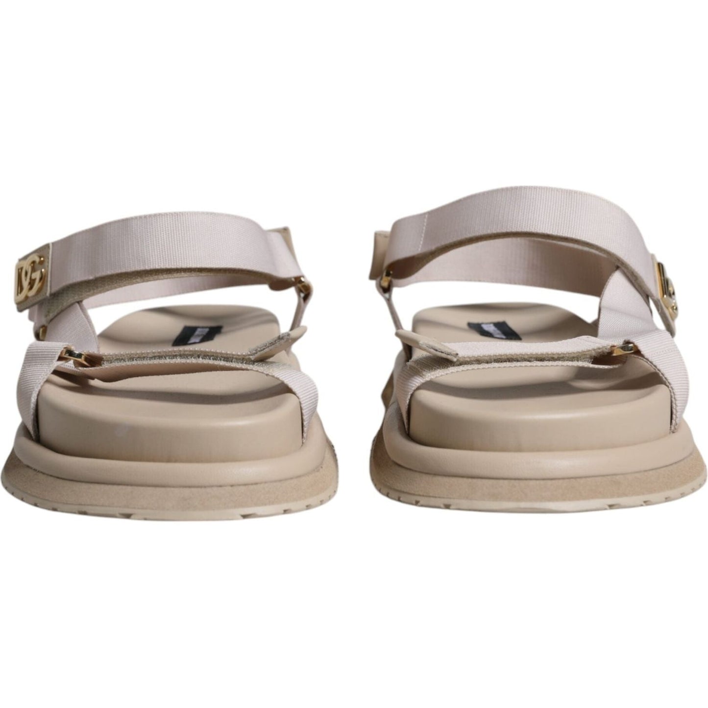 Dolce & Gabbana Beige Nappa Devotion Strap Men Sandals Shoes MV6327-44