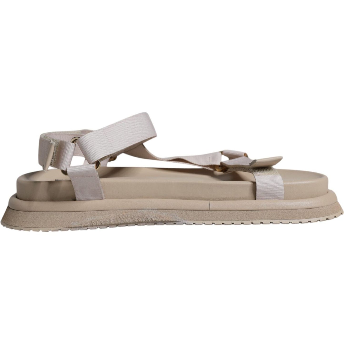 Dolce & Gabbana Beige Nappa Devotion Strap Men Sandals Shoes MV6327-44