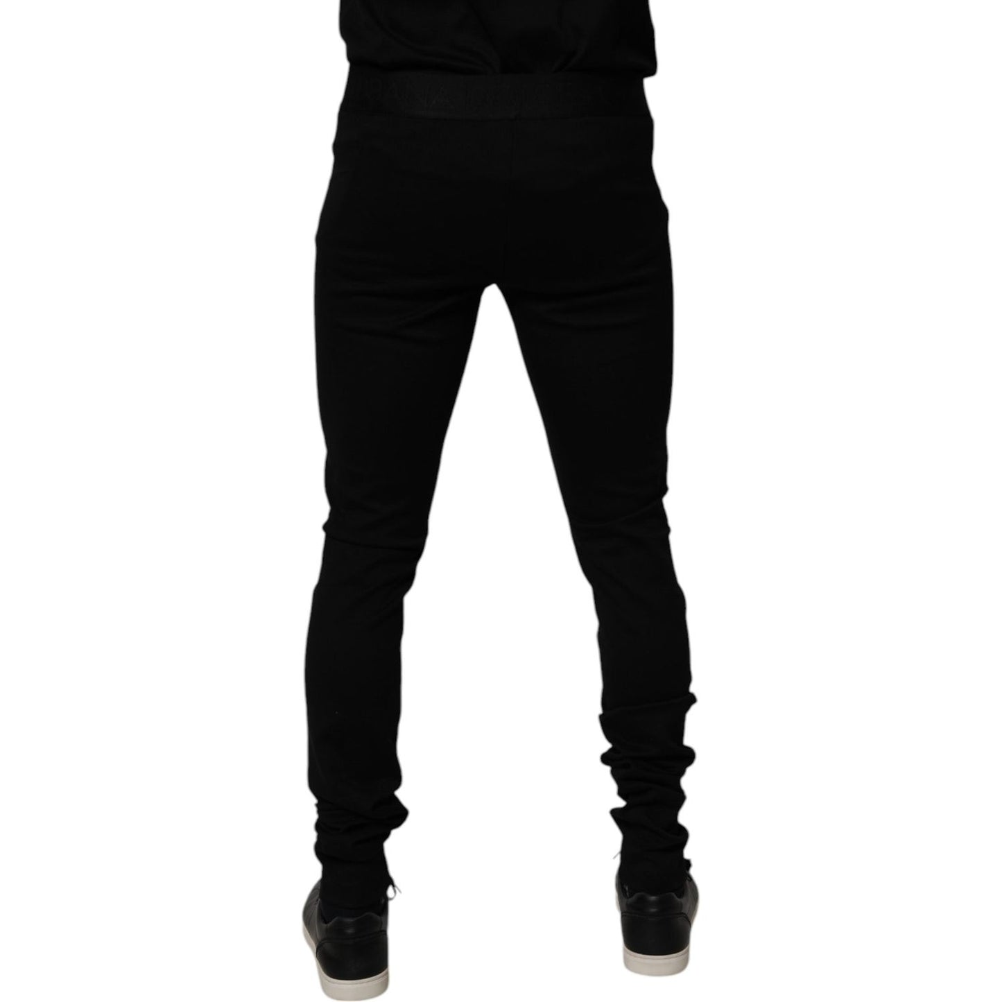 Dolce & Gabbana Black Cotton Jogger Men Sweatpants Pants PAN75200-48
