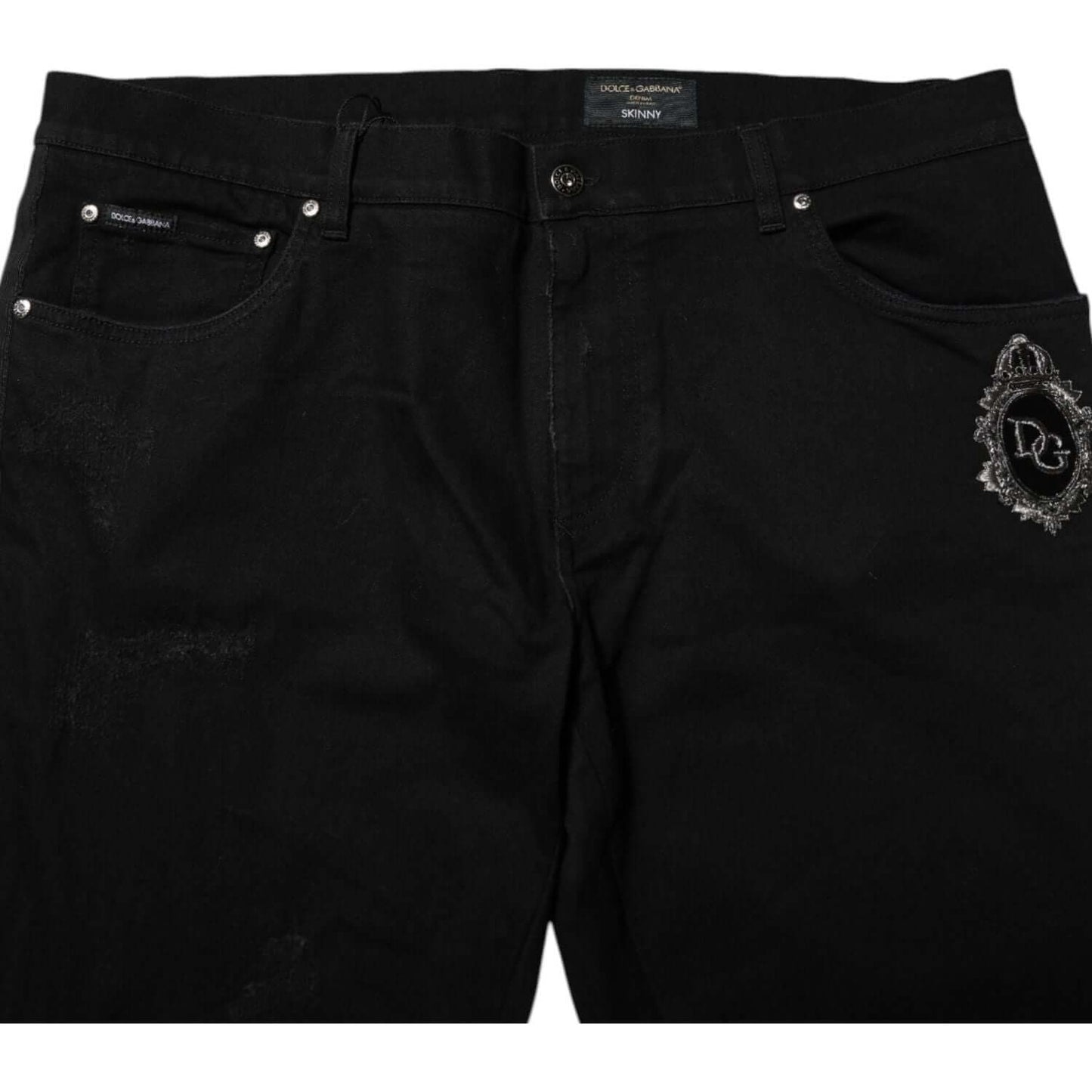 Dolce & Gabbana Black Cotton Skinny Men Denim Jeans PAN76414-58