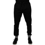 Dolce & Gabbana Black Cotton Stretch Jogger Sweatpants Pants PAN75033-50