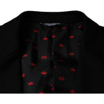 Dolce & Gabbana Black Crown Bee Single Breasted Coat Blazer JKT41243-50