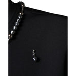 Dolce & Gabbana Black Polyester Necklace Embellished T-shirt TSH86644-48