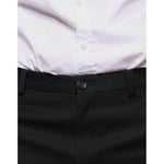Dolce & Gabbana Black Wool Skinny Men Dress Pants PAN75354-48