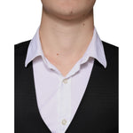 Dolce & Gabbana Black Wool Waistcoat Dress Formal Vest TSH5902-46