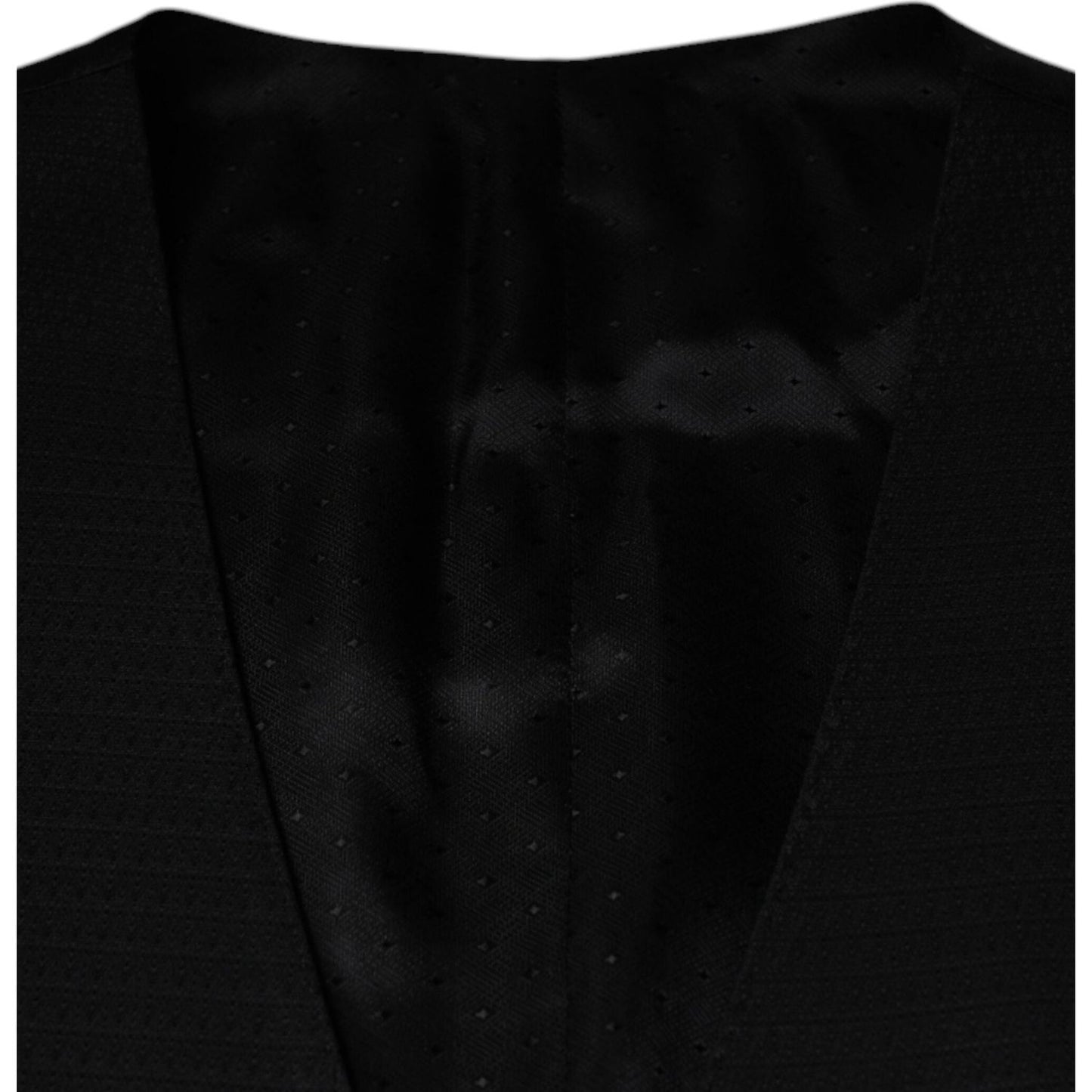 Dolce & Gabbana Black Wool Waistcoat Dress Formal Vest TSH5902-46