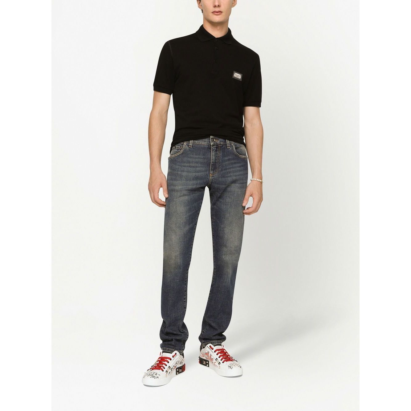 Dolce & Gabbana Logo cotton polo shirt Topwear